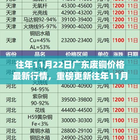 往年11月22日廣東廢銅市場深度解析，最新行情、市場走勢一網打盡！