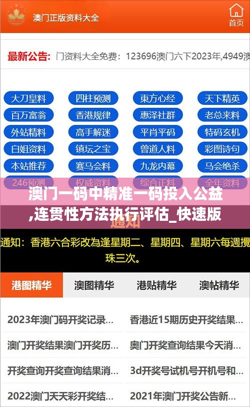 澳門一碼中精準一碼投入公益,連貫性方法執(zhí)行評估_快速版TOI2.58