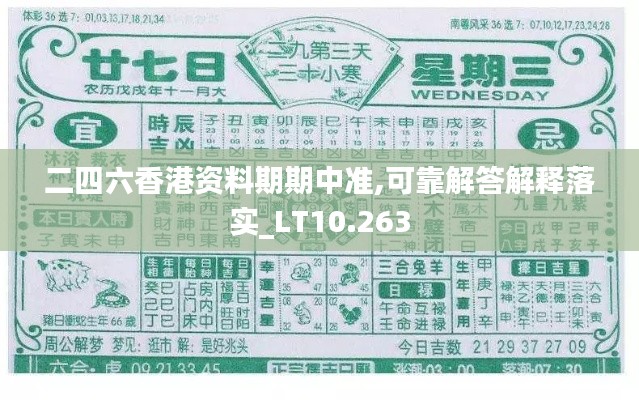 二四六香港資料期期中準(zhǔn),可靠解答解釋落實_LT10.263