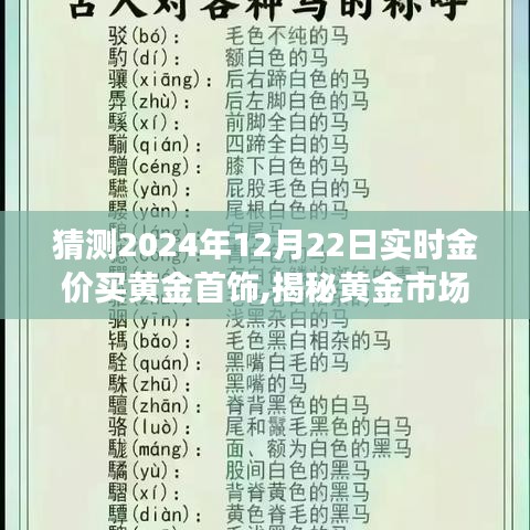 揭秘黃金市場走勢，預測黃金首飾價格走向，洞悉未來黃金市場趨勢（2024年黃金首飾價格展望）