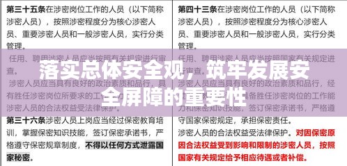 落實總體安全觀，筑牢發(fā)展安全屏障的重要性