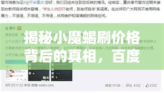 揭秘小魔蝎刷價格背后的真相，百度搜索帶您探尋真相