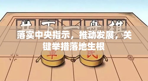 落實中央指示，推動發展，關鍵舉措落地生根
